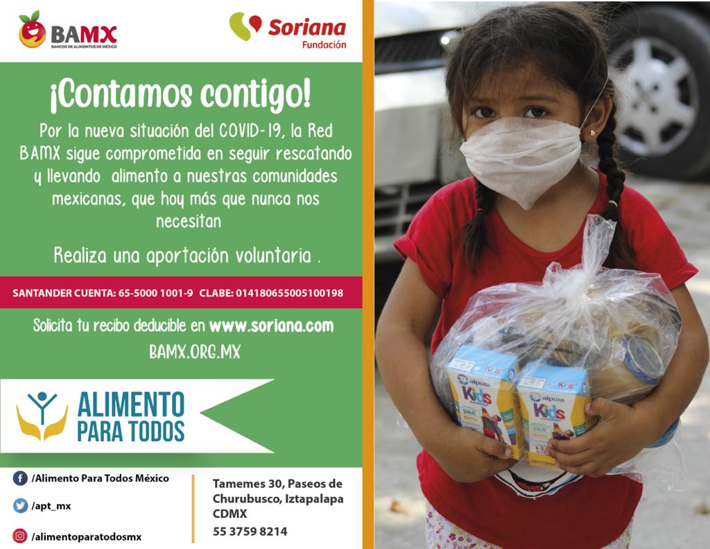 APT y Fundación Soriana arrancan campaña para apoyar a la población afectada por COVID 19